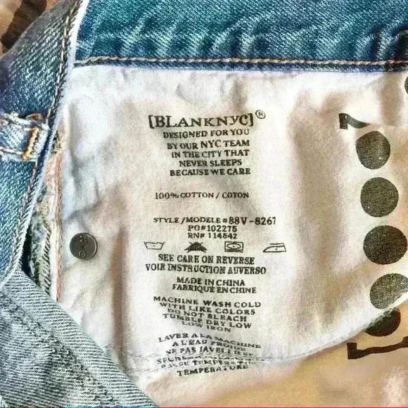 Blank NYC High Rise Distressed Denim Shorts - Picture 11 of 11